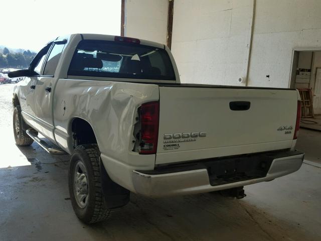3D7KU28CX4G167898 - 2004 DODGE RAM 2500 S WHITE photo 3