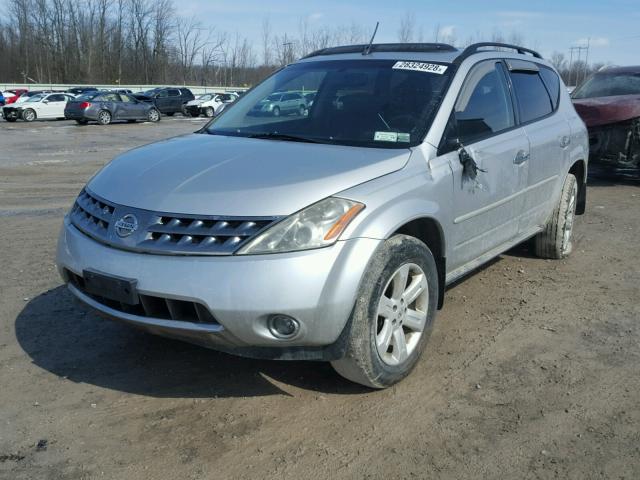 JN8AZ08W06W511124 - 2006 NISSAN MURANO SL GRAY photo 2