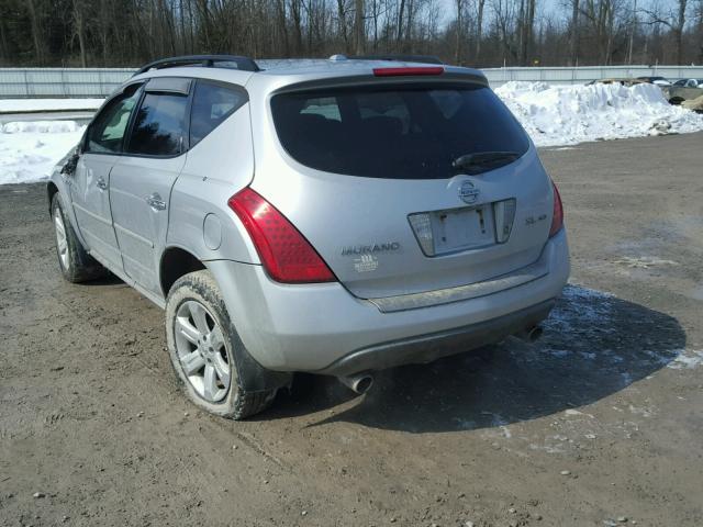 JN8AZ08W06W511124 - 2006 NISSAN MURANO SL GRAY photo 3