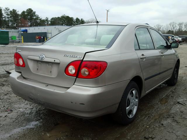 2T1BR32E45C422309 - 2005 TOYOTA COROLLA CE BEIGE photo 4