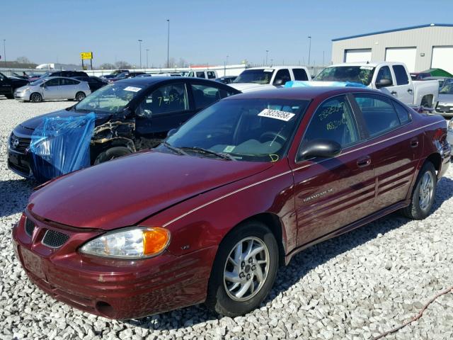 1G2NF52E92M558150 - 2002 PONTIAC GRAND AM S BURGUNDY photo 2