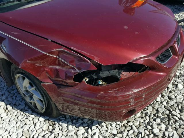 1G2NF52E92M558150 - 2002 PONTIAC GRAND AM S ბურგუნდია ფოტო 9