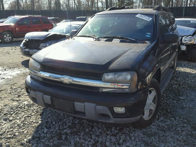 1GNES16S126127250 - 2002 CHEVROLET TRAILBLAZE BLACK photo 2