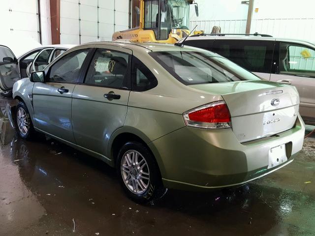 1FAHP35N98W114291 - 2008 FORD FOCUS SE GREEN photo 3