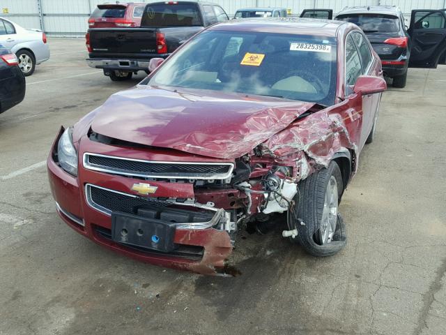 1G1ZC5E17BF285415 - 2011 CHEVROLET MALIBU 1LT MAROON photo 2