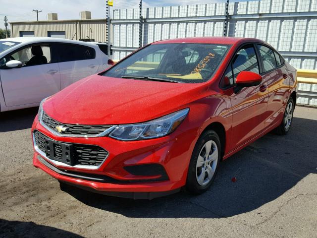 3G1BC5SM4HS523340 - 2017 CHEVROLET CRUZE LS RED photo 2