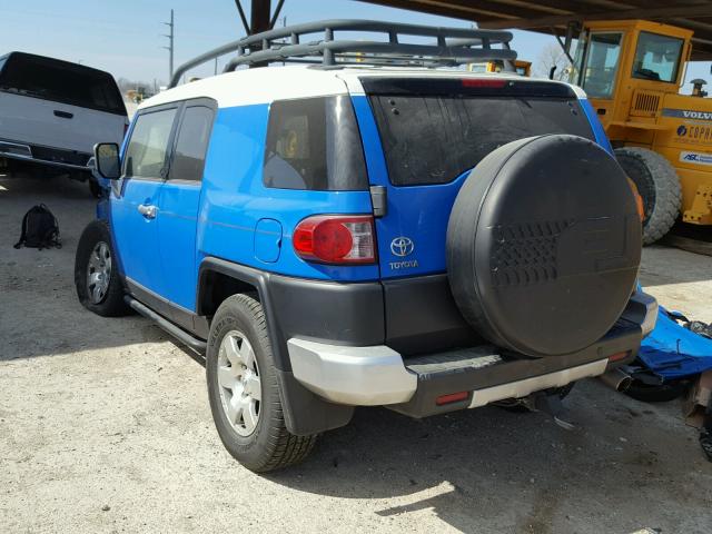 JTEBU11F970071841 - 2007 TOYOTA FJ CRUISER BLUE photo 3