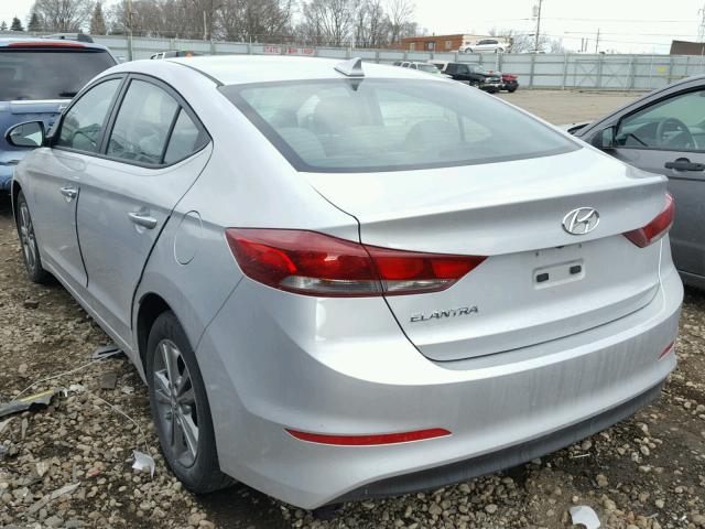 KMHD84LFXHU243333 - 2017 HYUNDAI ELANTRA SE SILVER photo 3