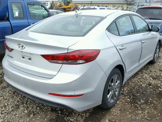 KMHD84LFXHU243333 - 2017 HYUNDAI ELANTRA SE SILVER photo 4