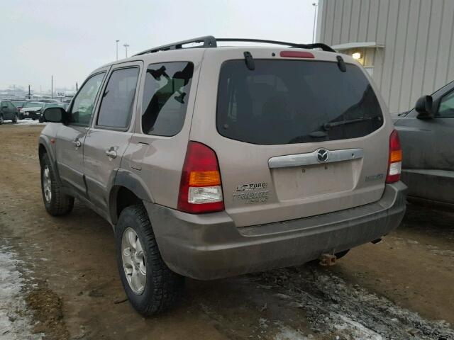 4F2CU08162KM21517 - 2002 MAZDA TRIBUTE LX GOLD photo 3