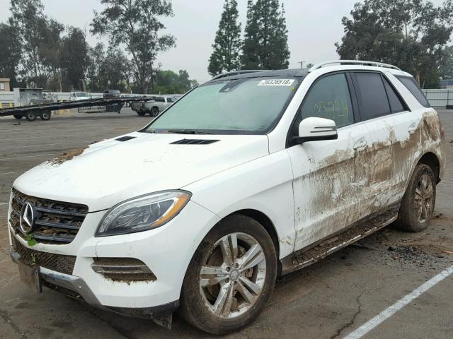 4JGDA5HB4FA600942 - 2015 MERCEDES-BENZ ML 350 4MA WHITE photo 2