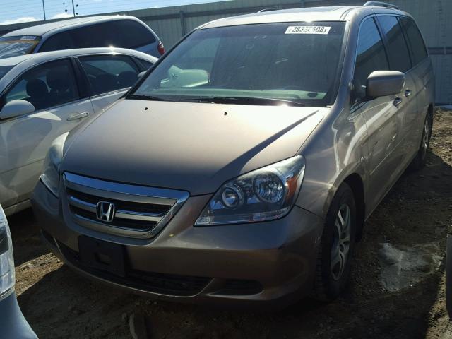 5FNRL38717B409962 - 2007 HONDA ODYSSEY EX GOLD photo 2