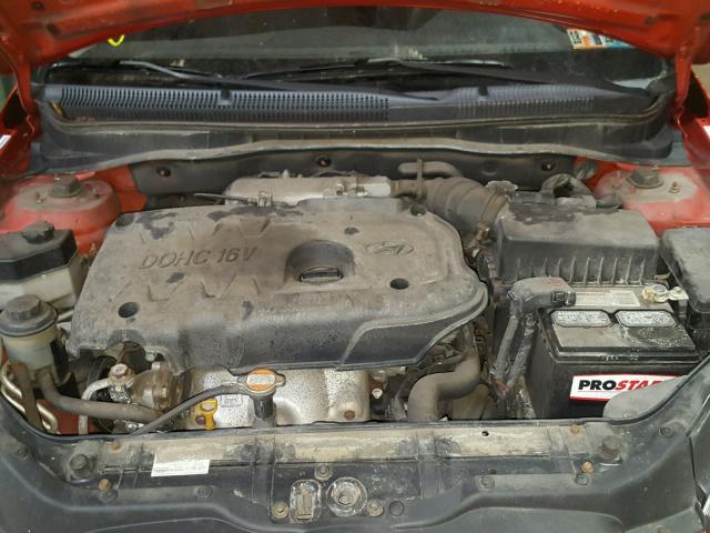 KMHCM36C28U101819 - 2008 HYUNDAI ACCENT GS ORANGE photo 7