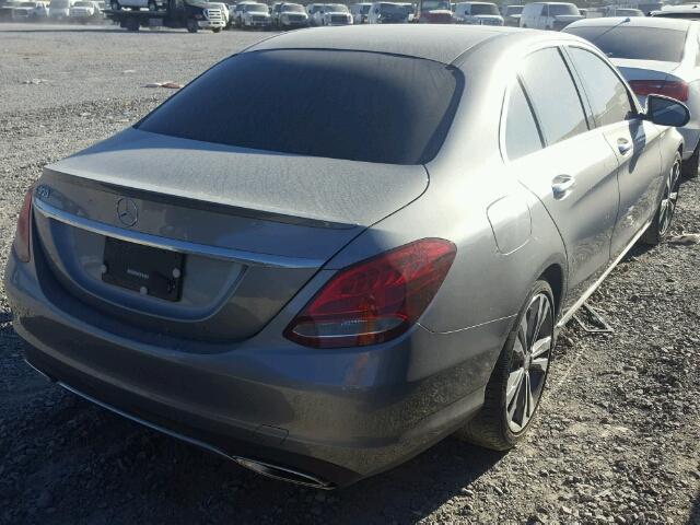 55SWF4JB5GU132309 - 2016 MERCEDES-BENZ C 300 GRAY photo 4