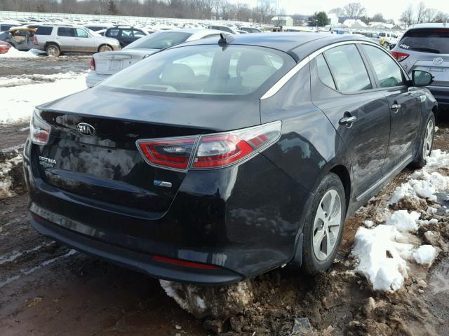 KNAGM4AD3F5082276 - 2015 KIA OPTIMA HYB BLACK photo 4