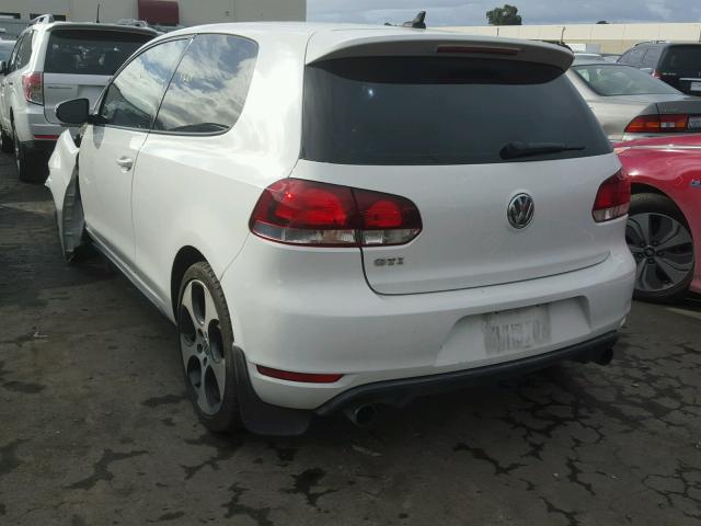 WVWEV7AJ6CW210773 - 2012 VOLKSWAGEN GTI WHITE photo 3