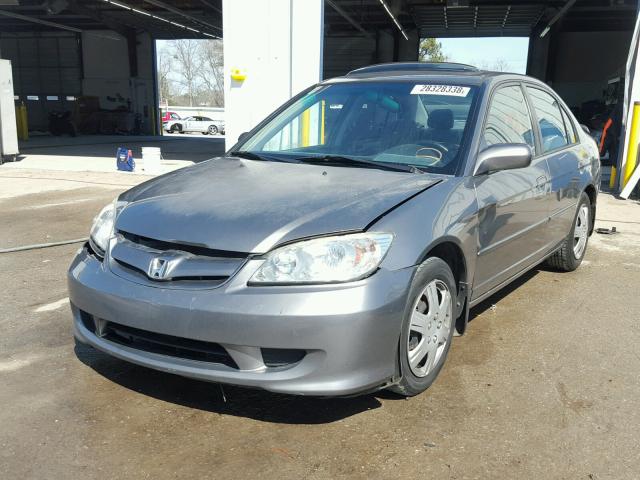 2HGES267X5H601761 - 2005 HONDA CIVIC EX GRAY photo 2