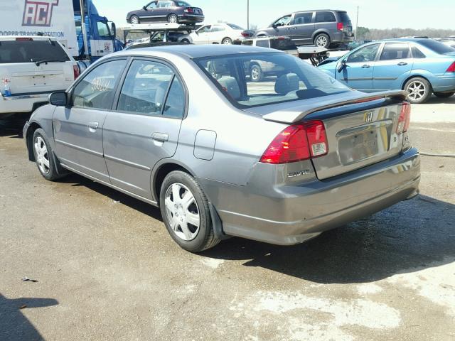 2HGES267X5H601761 - 2005 HONDA CIVIC EX GRAY photo 3