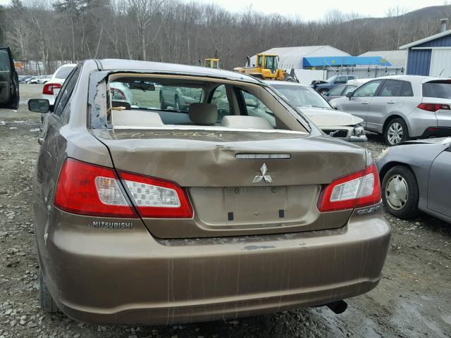 4A3AB36F09E018491 - 2009 MITSUBISHI GALANT ES BROWN photo 9