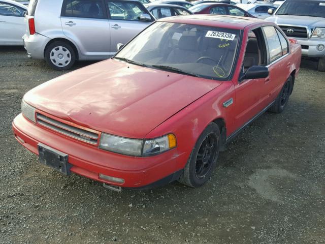 JN1HJ01P2MT571041 - 1991 NISSAN MAXIMA RED photo 2