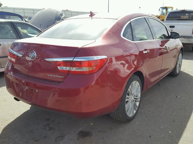 1G4PP5SK5D4193469 - 2013 BUICK VERANO MAROON photo 4