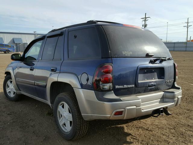 1GNDT13S922361382 - 2002 CHEVROLET TRAILBLAZE BLUE photo 3