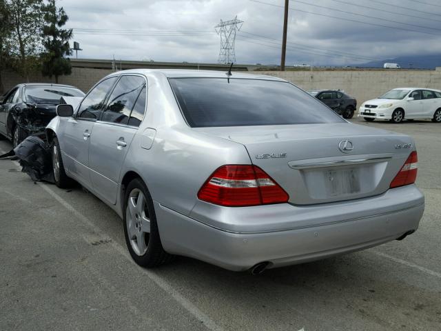 JTHBN36F755014591 - 2005 LEXUS LS 430 SILVER photo 3