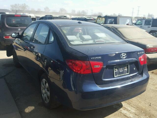 KMHDU46D78U577115 - 2008 HYUNDAI ELANTRA GL BLUE photo 3