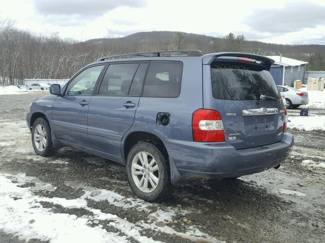 JTEEW21AX60018775 - 2006 TOYOTA HIGHLANDER BLUE photo 3