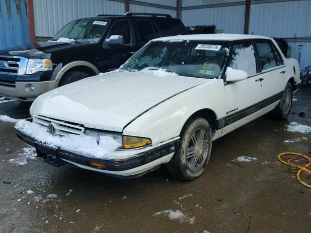 1G2HX54C8M1219339 - 1991 PONTIAC BONNEVILLE WHITE photo 2