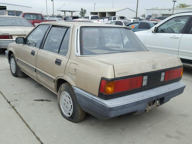 JHMAK3434FS006240 - 1985 HONDA CIVIC 1500 BEIGE photo 3