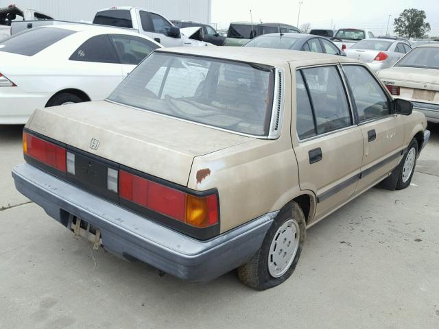 JHMAK3434FS006240 - 1985 HONDA CIVIC 1500 BEIGE photo 4