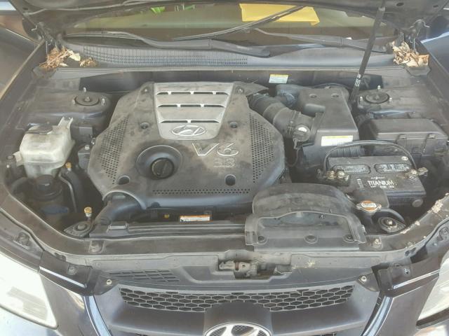 5NPEU46F76H065081 - 2006 HYUNDAI SONATA GLS BLACK photo 7