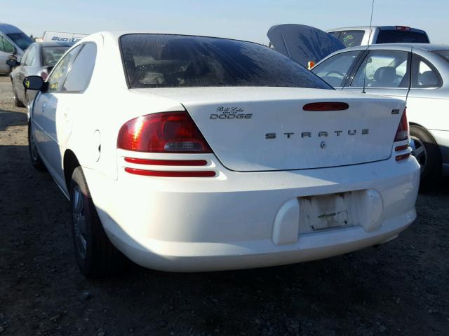 1B3EL46X45N556963 - 2005 DODGE STRATUS SX WHITE photo 3