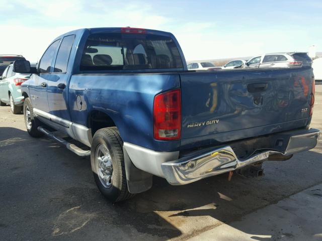 3D7KR28C66G225770 - 2006 DODGE RAM 2500 S BLUE photo 3