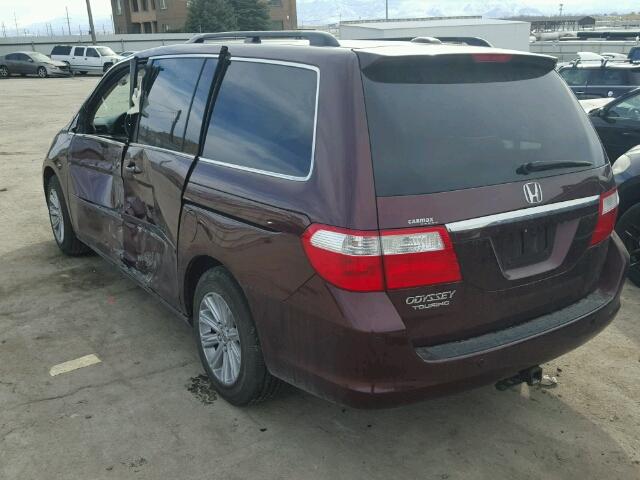 5FNRL38817B017850 - 2007 HONDA ODYSSEY TO BURGUNDY photo 3