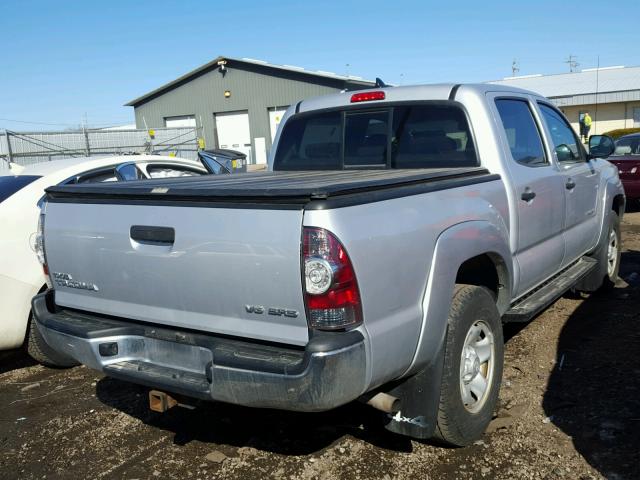 3TMLU4ENXCM098646 - 2012 TOYOTA TACOMA DOU SILVER photo 4