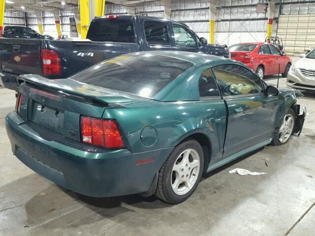 1FAFP40462F187430 - 2002 FORD MUSTANG GREEN photo 4