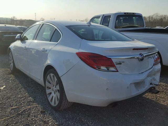 W04G15GV5B1049244 - 2011 BUICK REGAL CXL WHITE photo 3