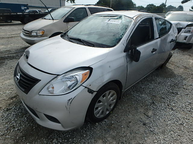 3N1CN7AP4CL891276 - 2012 NISSAN VERSA S SILVER photo 2