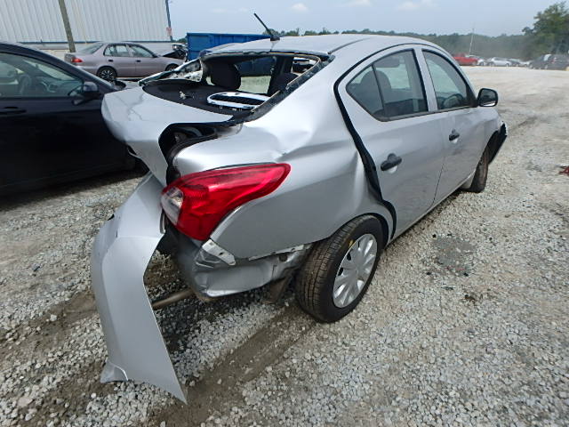 3N1CN7AP4CL891276 - 2012 NISSAN VERSA S SILVER photo 4