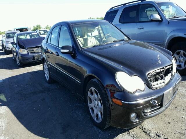 WDBRF87H66F784334 - 2006 MERCEDES-BENZ C350 AWD BLACK photo 1