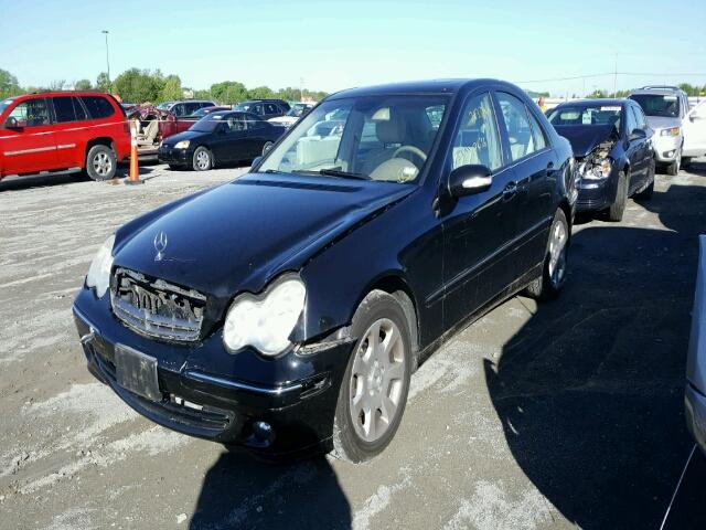 WDBRF87H66F784334 - 2006 MERCEDES-BENZ C350 AWD BLACK photo 2