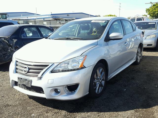 3N1AB7AP8DL561903 - 2013 NISSAN SENTRA S SILVER photo 2