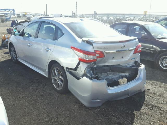 3N1AB7AP8DL561903 - 2013 NISSAN SENTRA S SILVER photo 3