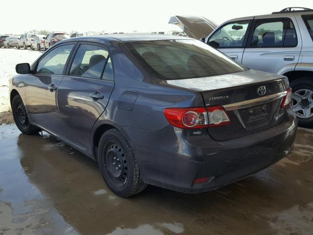 5YFBU4EE6DP187944 - 2013 TOYOTA COROLLA BA GRAY photo 3