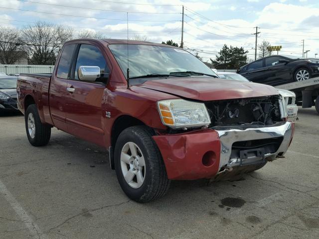 1N6AA06B84N571848 - 2004 NISSAN TITAN XE RED photo 1