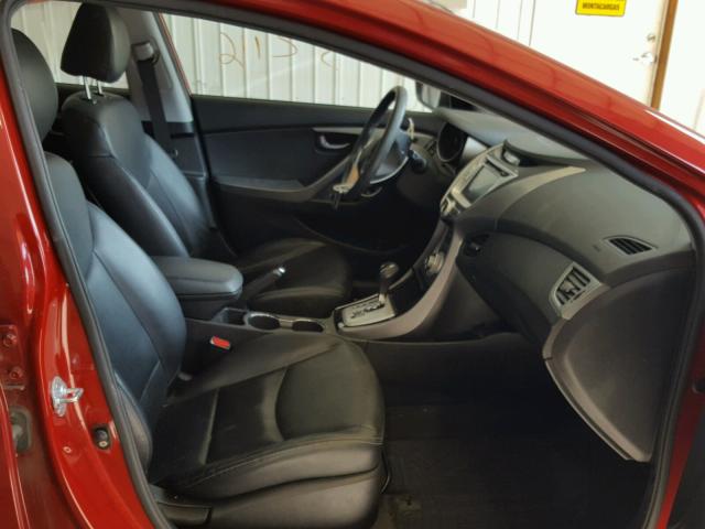 KMHDH4AE1CU190850 - 2012 HYUNDAI ELANTRA GL RED photo 5