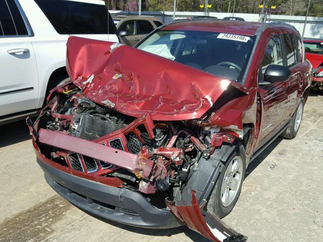 1C4NJCBA7FD250296 - 2015 JEEP COMPASS SP MAROON photo 2