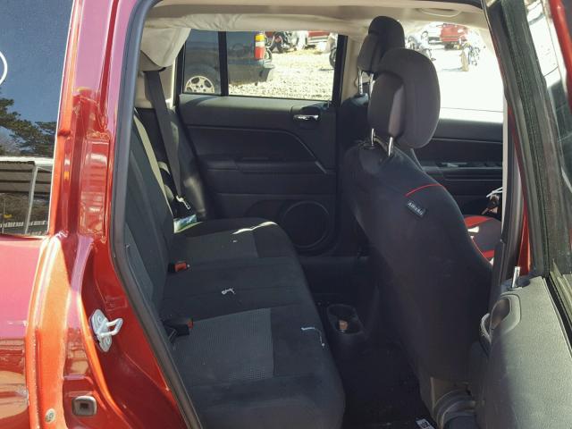 1C4NJCBA7FD250296 - 2015 JEEP COMPASS SP MAROON photo 6